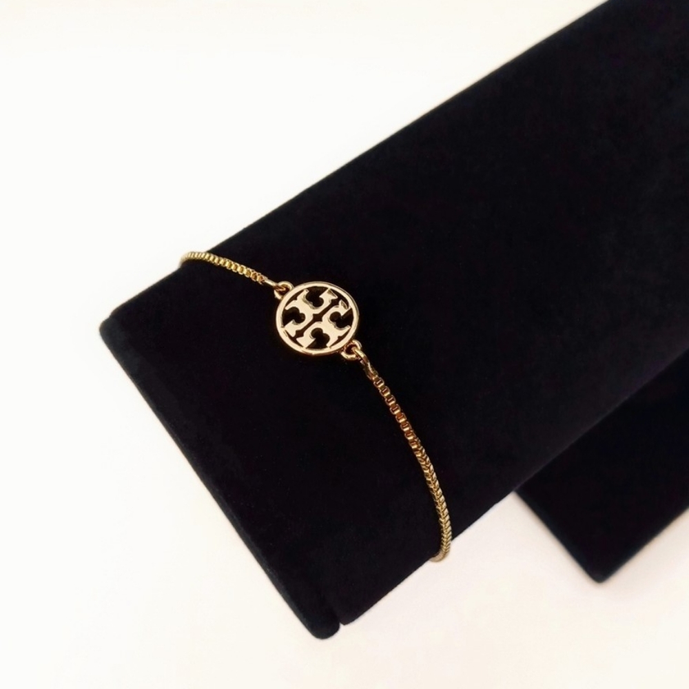 Authentic Tory Burch Gold Filled Slider Bracelet